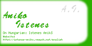 aniko istenes business card