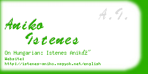 aniko istenes business card